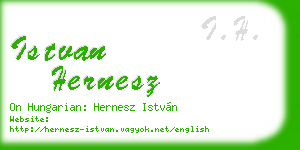 istvan hernesz business card